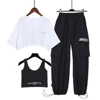 women tracksuit 2 piece set hip hop crop top pants fashion female casual sports harajuku style two piece suit women tops