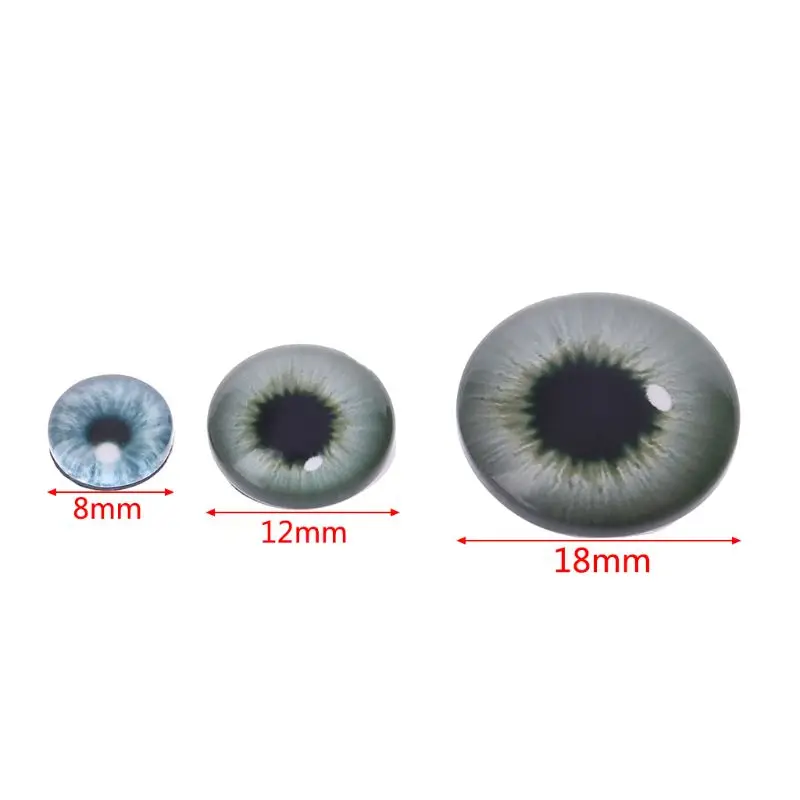

10Pair Glass Doll Eyes Animal DIY Crafts Eyeballs For Dinosaur Eye Accessories Jewelry Making Handmade 8mm/12mm/18mm