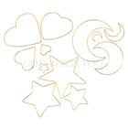 4 шт.компл. Звезды Луна Любовь Сердце металлические поделки кольца Ловец снов кольца для ловцов снов венок макраме проект DIY аксессуары