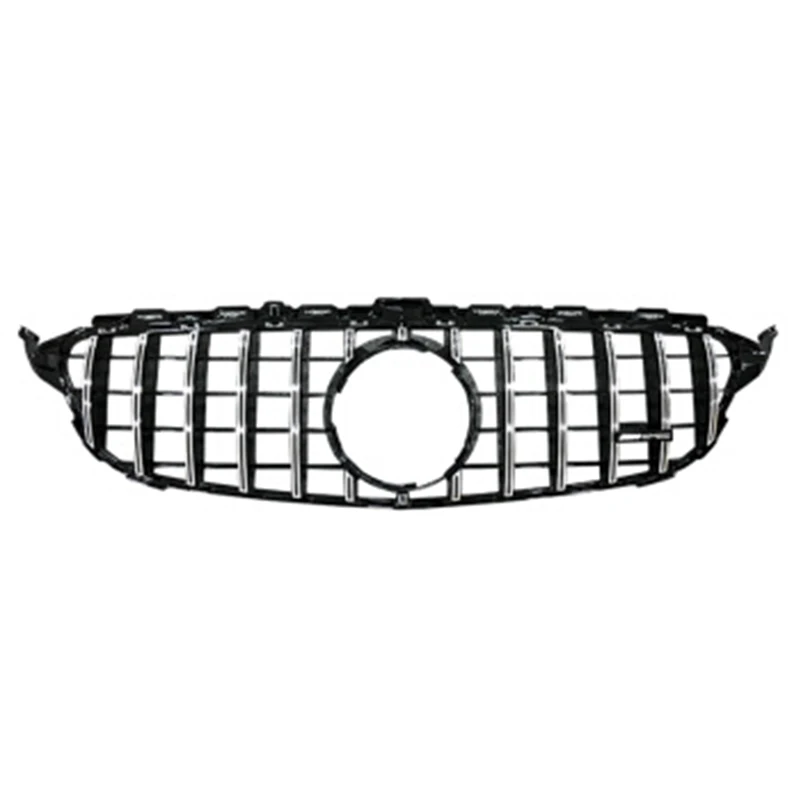 

For Mercedes Benz C Class W205 2015-2018 Car Racing Grill Guard Front Strips Grille Auto Exterior Accessory Net Styling Cover