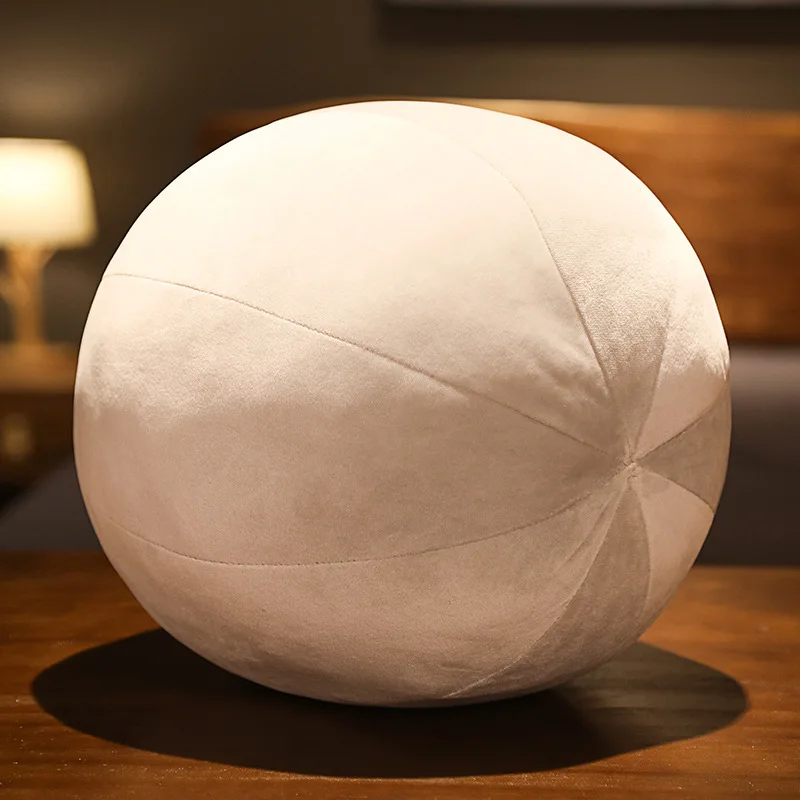 

Nordic Style Round Ball Cushion Velvet Seat Pouf Stuffed Throw Pillow Room Sofa Decor Soft Ball Cushion Waist Back Cushions