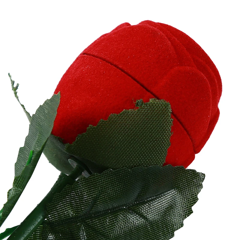 1 шт. романтическая красная роза кольцо коробка Персонализированная бархатная