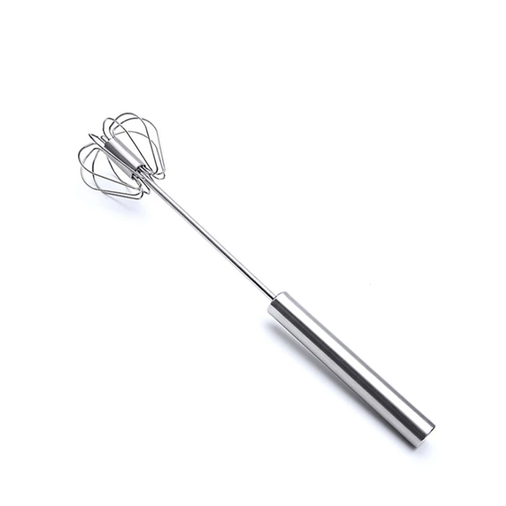 Push Whisks Stainless Steel Egg Whisk Manual Hand Mixer Self Turning Stirrer Kitchen Tools | Дом и сад