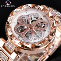forsining top brand luxury women watch fashion diamond female watches automatic machanical watch waterproof stylish ladies clock