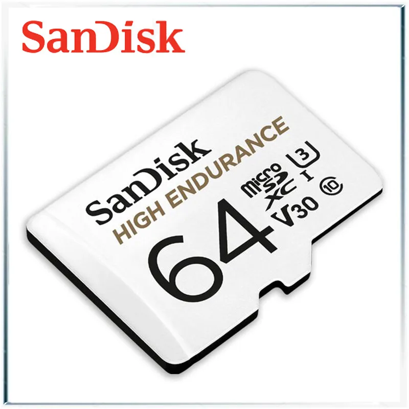 SANDISK высокая выносливость белый высокая скорость вождения рекордер micro SD карты памяти видео мониторинг 32 Гб 64 Гб 128 ГБ 256 ГБ