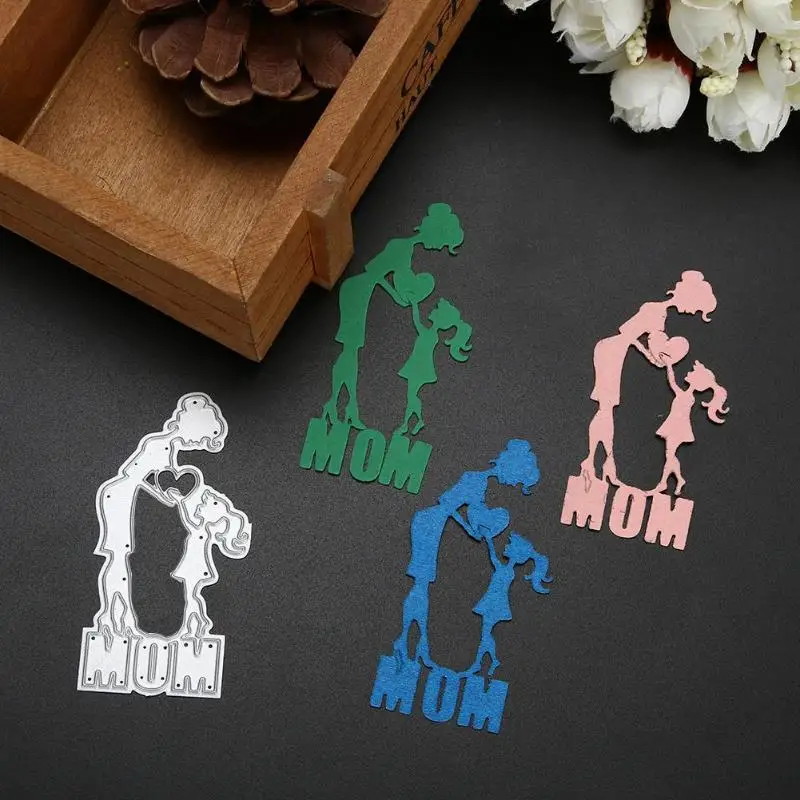 Детский трафарет с сердечком для мамы металлический рукоделия альбом