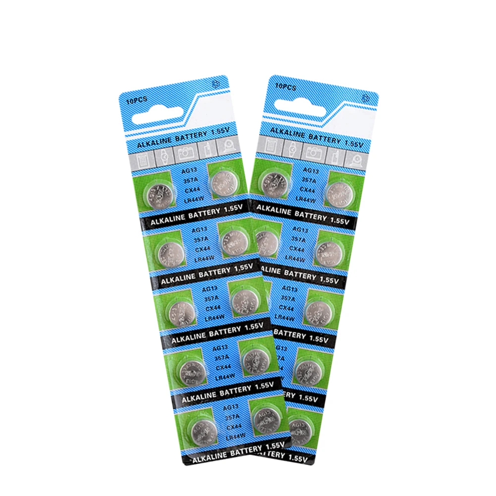 

20pcs 30mAh 1.55V AG13 LR44 L1154 RW82 RW42 SR1154 SP76 pila SR44 Button Batteries For Watch Toys Remote Cell Coin Battery