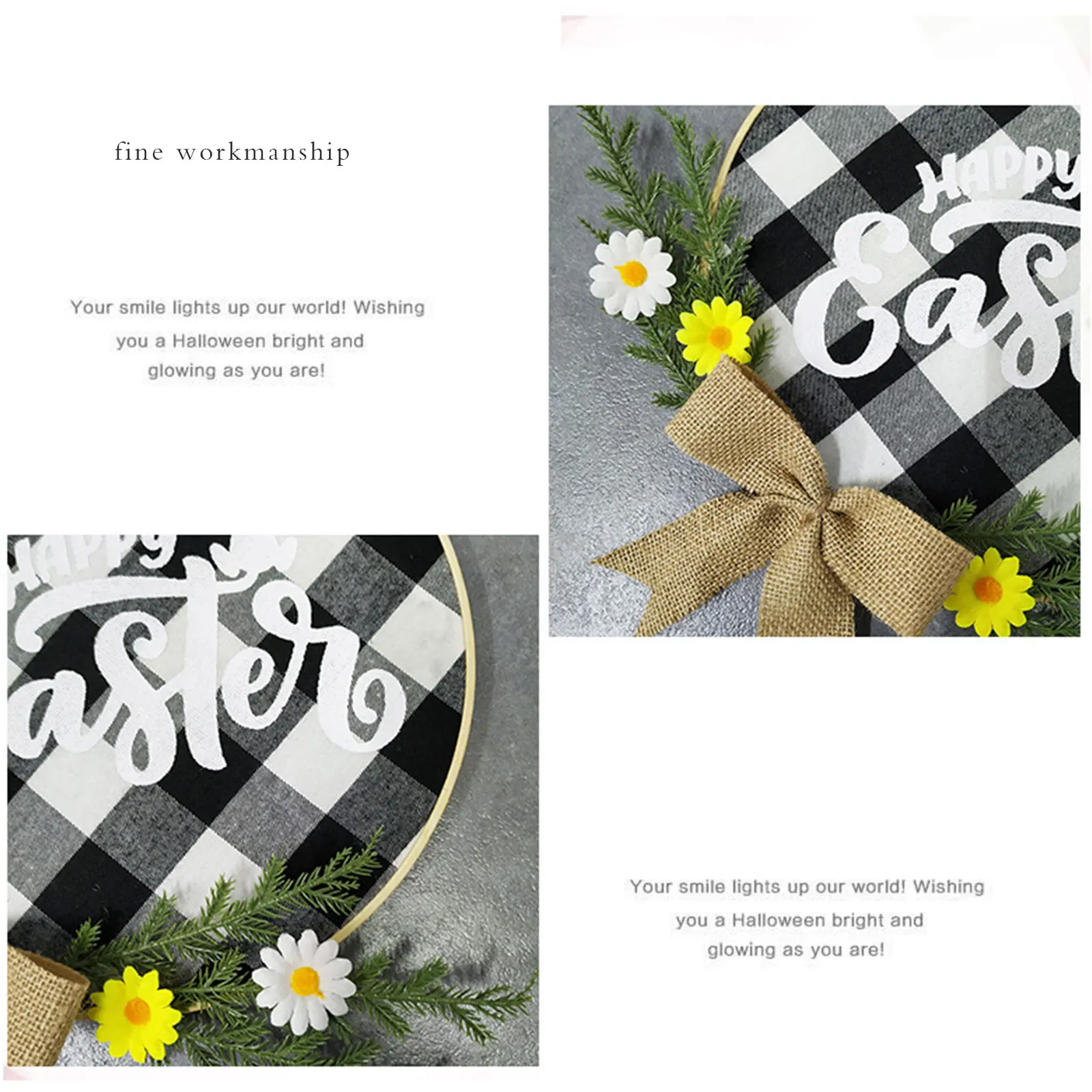 

Hanging Ornaments, Daisy Flower Door Hanger Easter Wreath Festival Decorations for Home Office