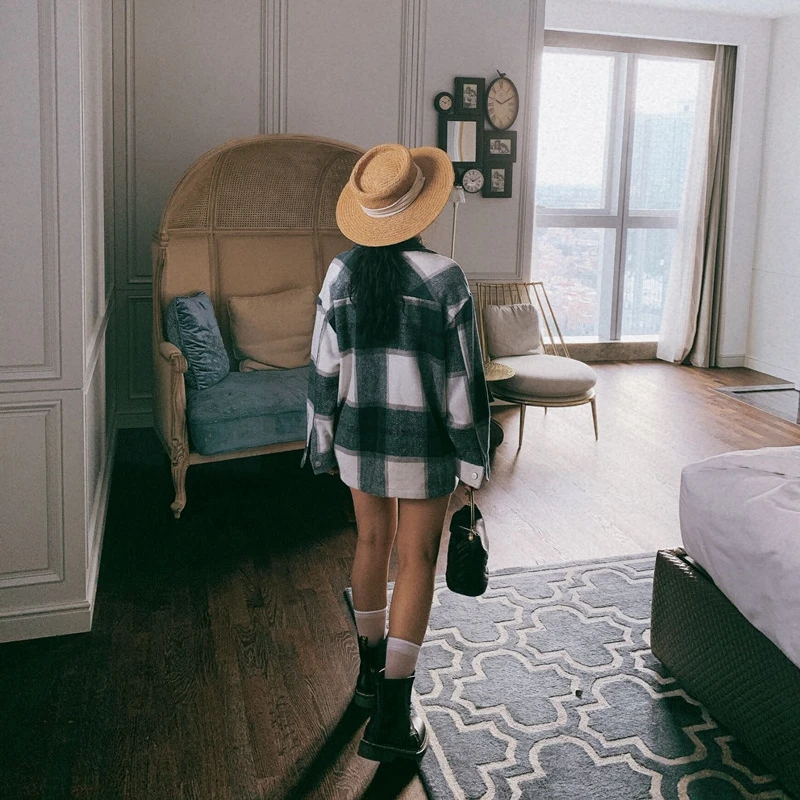 Большие размеры Женские топы и блузки Винтажный Зеленый Топ с длинным рукавом