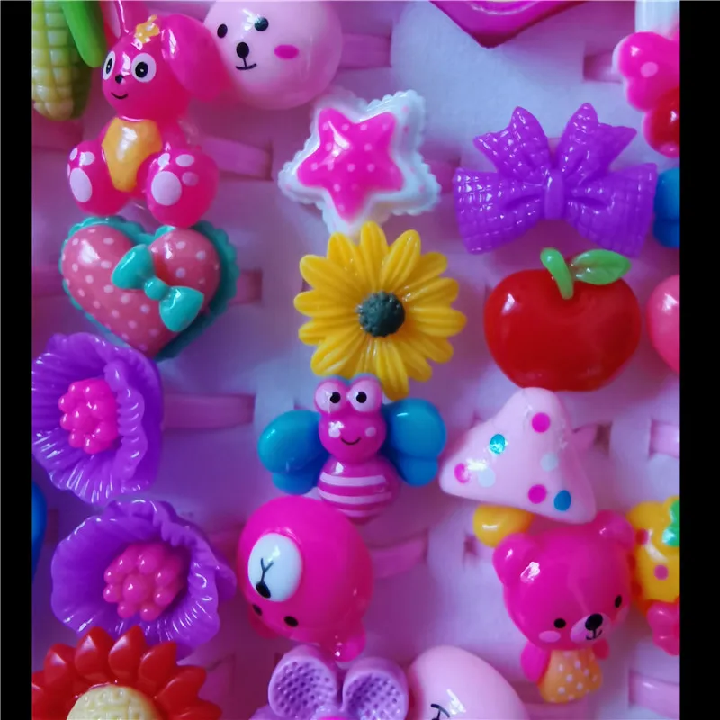 36 шт. Детские Регулируемые кольца в подарочной коробке|Кольца| |