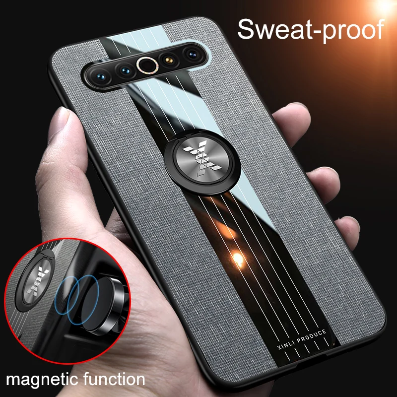 Тканевый чехол для Meizu 17 Pro мягкий силиконовый на заднюю крышку роскошный