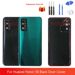 original new glass back cover for huawei honor 30 bmh an10 battery rear housing door mobile phone case replacement free global shipping