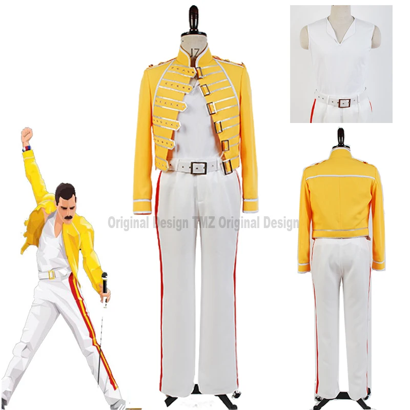 Маскарадный костюм королевы вокала Фредди Меркьюри для взрослых мужчин женщин