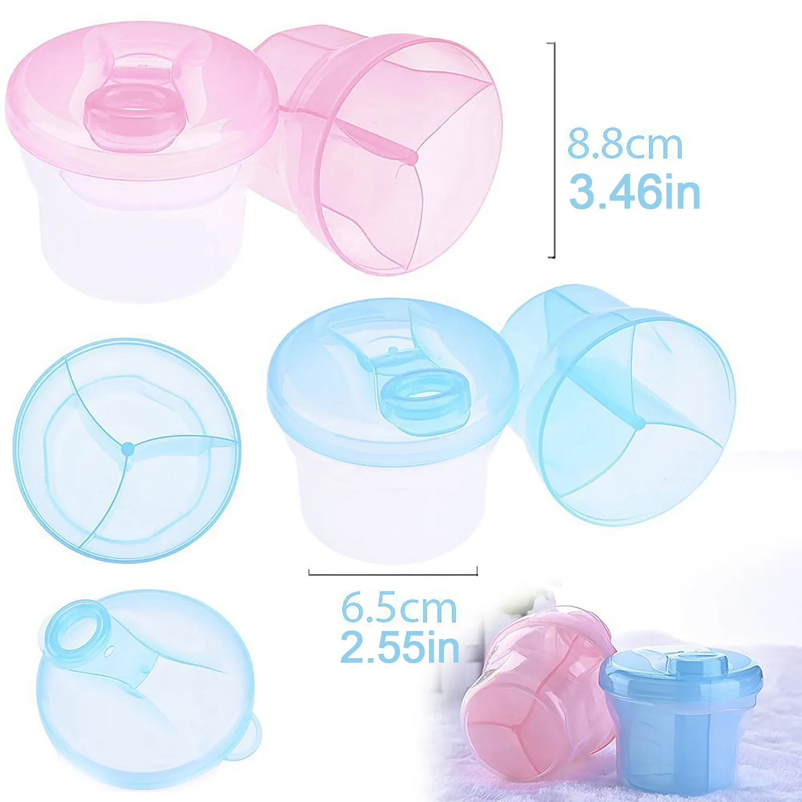 Три Слои Портативный уличный контейнер для еды с вращающееся соединение детей