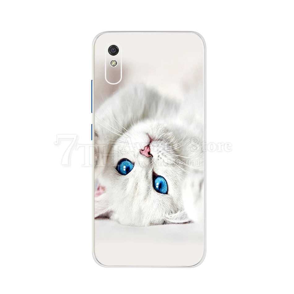 Чехол для Xiaomi Redmi 9A 9C 9 мягкий силиконовый чехол из ТПУ с принтом кота телефона Redmi9