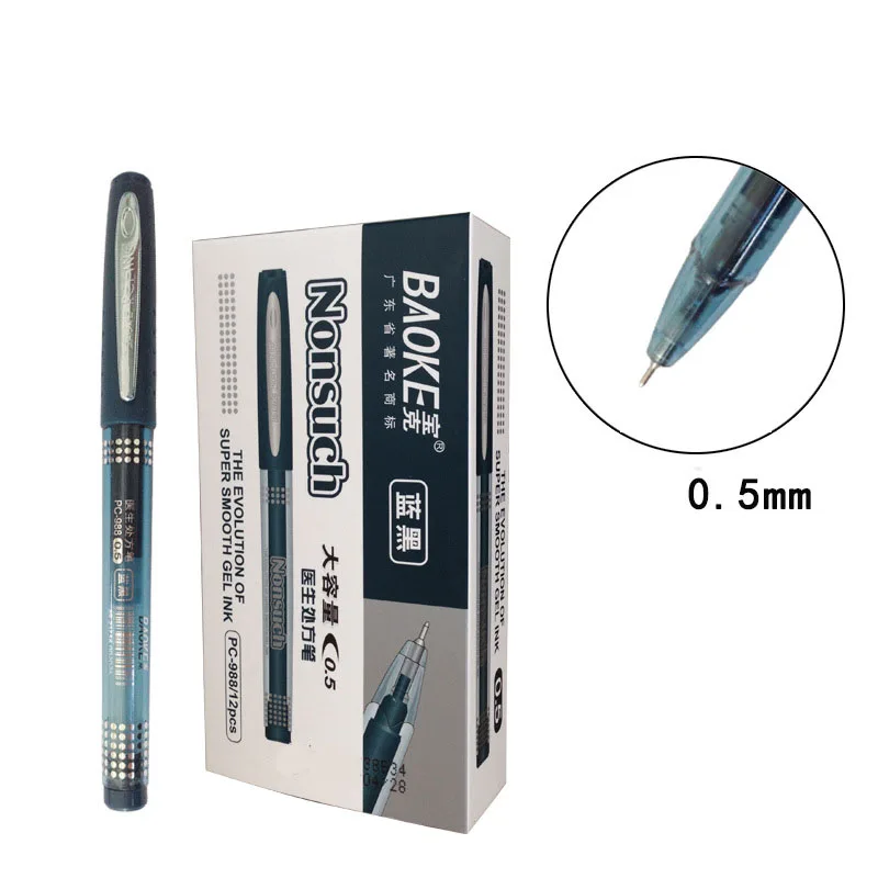 

6 PCS/lot High quality Gel Pens for school Office stationery Supplies capacity luxury Signature nurse Pen 0.5mm black/Blue ink