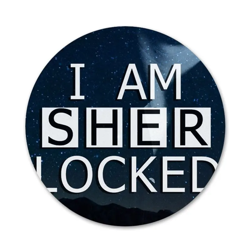 58 мм 221B i am Sherlock модные Значки украшения Броши Металлические для рюкзака | Дом и