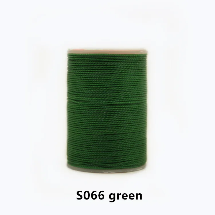 S066 green Распродажа DIY диаметр 0,55 мм кожаная круглая Вощеная швейная нить ручная прошитая полиэфирная круглая Вощеная цветная нить 40 цветов - Цвет: S066 green