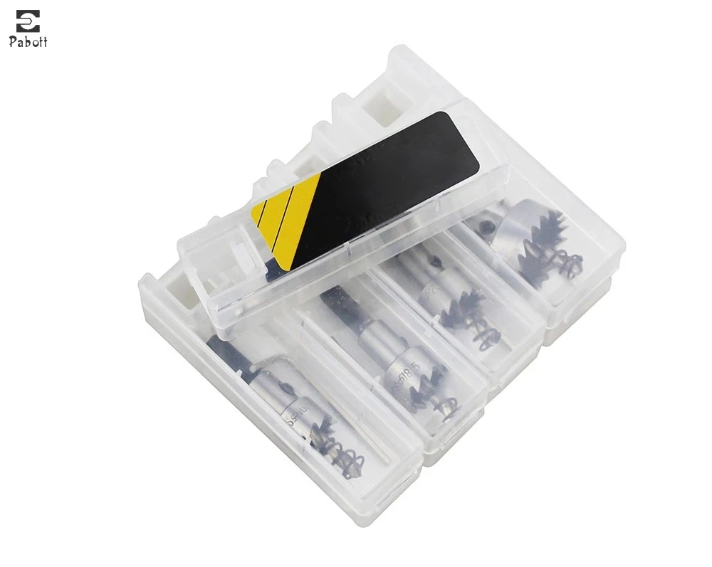 

5PCS 16-30MM HSS Drill Bit Hole Saw Set Stainless High Speed Steel Metal Alloy With Box