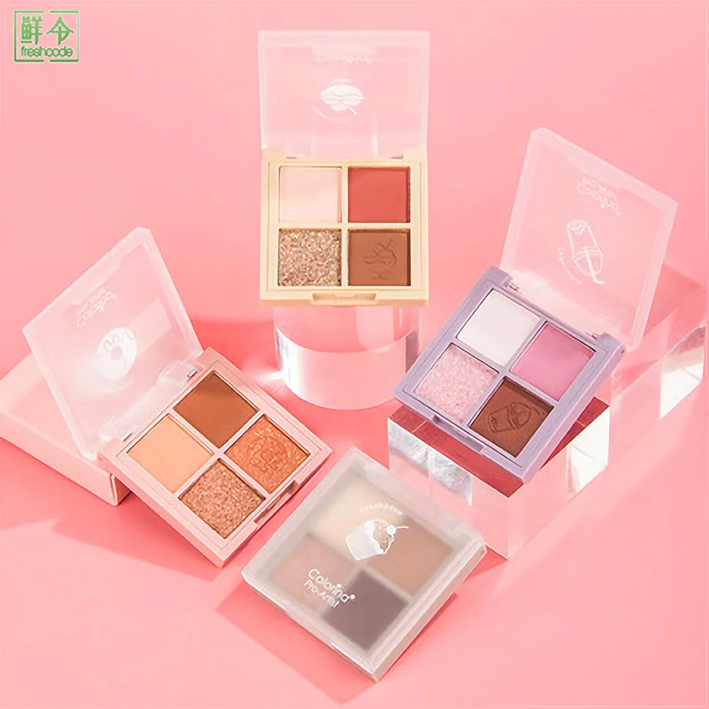 

Freshcode 4 Colors Eyes Shadow Palette Makeup Sweet Party Makeup Naked Eyeshadow Natural Nude Matte Shimmer Glitter Pigment