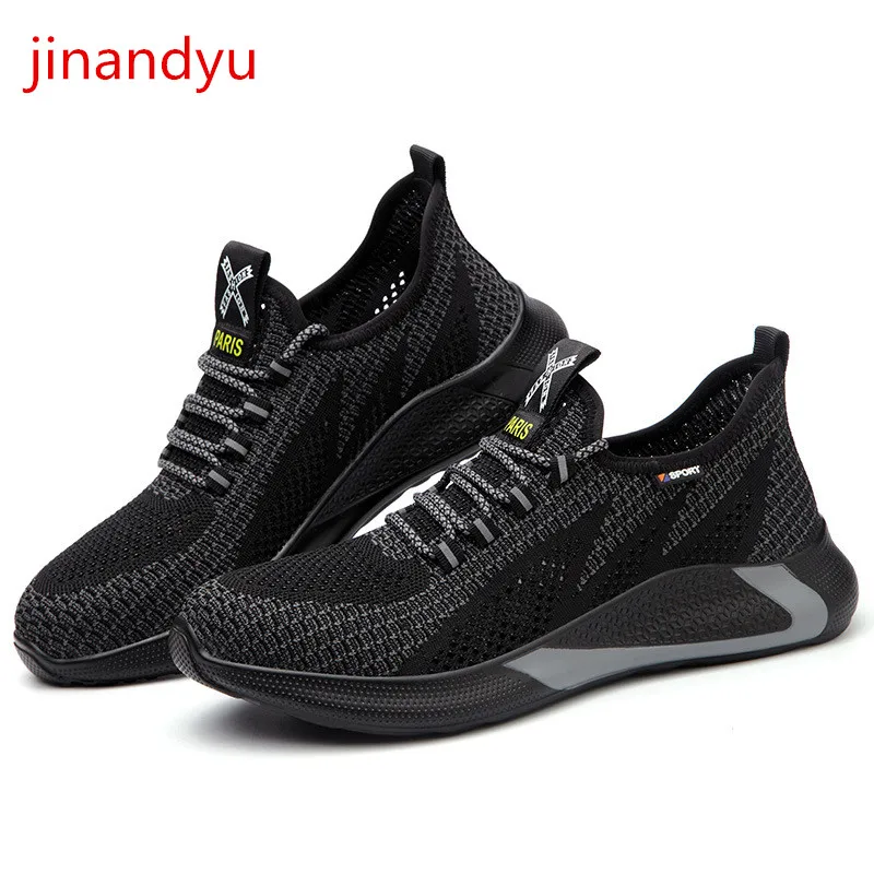 

Safty Boots for Men Working Sneakers Steel Toe Shoes Breathable Anti Puncture Fashion Work Clothes Men Lightweight Safety Shoes