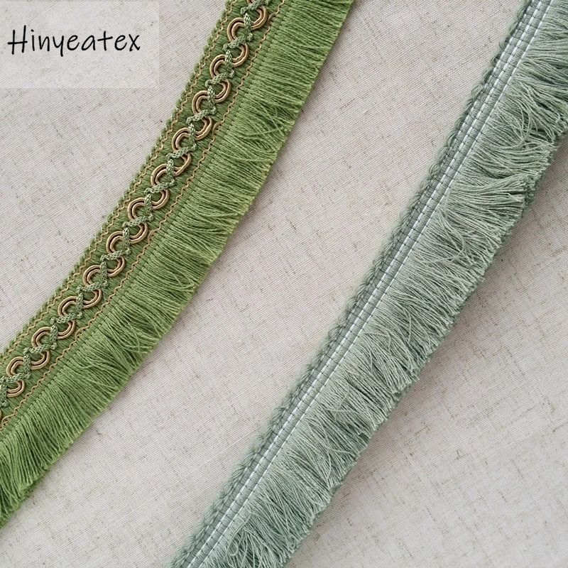 

Decorative Green & Light Gray Green Trimming Lace Fringe for table cloth Sofa cover Home Cushion Decoration Sell by Bale