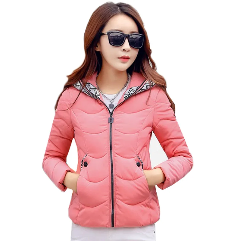 Новинка 2019 зимние пальто модная женская пуховая куртка из хлопка облегающая
