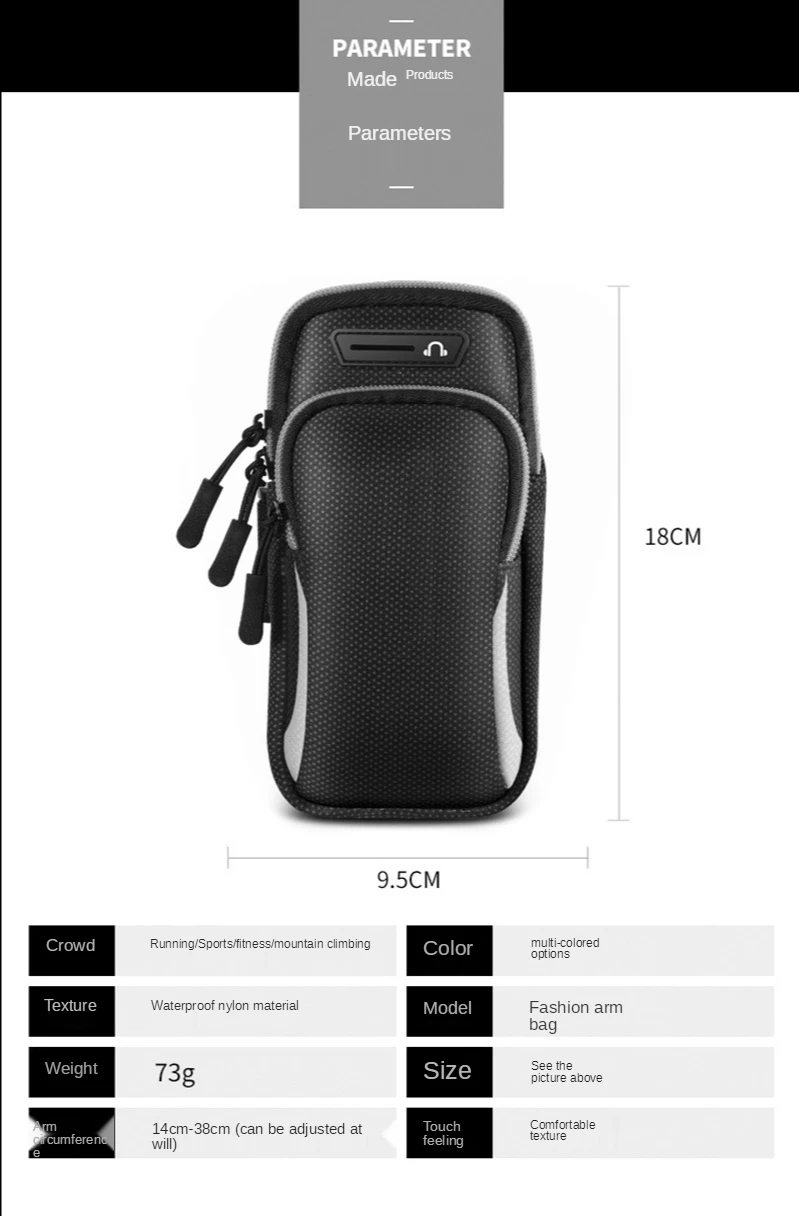 Водонепроницаемая маленькая сумка для фитнеса бега тренажерного зала кошелек