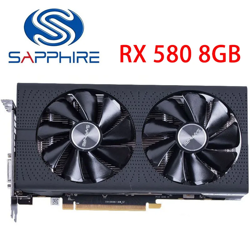 Видеокарта SAPPHIRE RX580 8 ГБ 256Bit GDDR5 видеокарта для AMD RX 500 серии 580 карты DisplayPort HDMI DVI