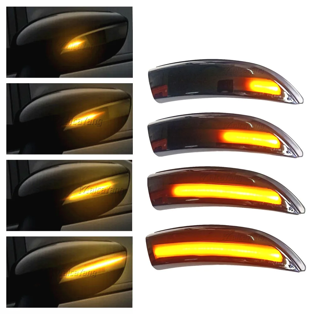 

2x Flowing Turn Signal Light LED Side Wing Rearview Mirror Dynamic Indicator Blinker for Ford for Fiesta mk7 08-17 mk8 19+
