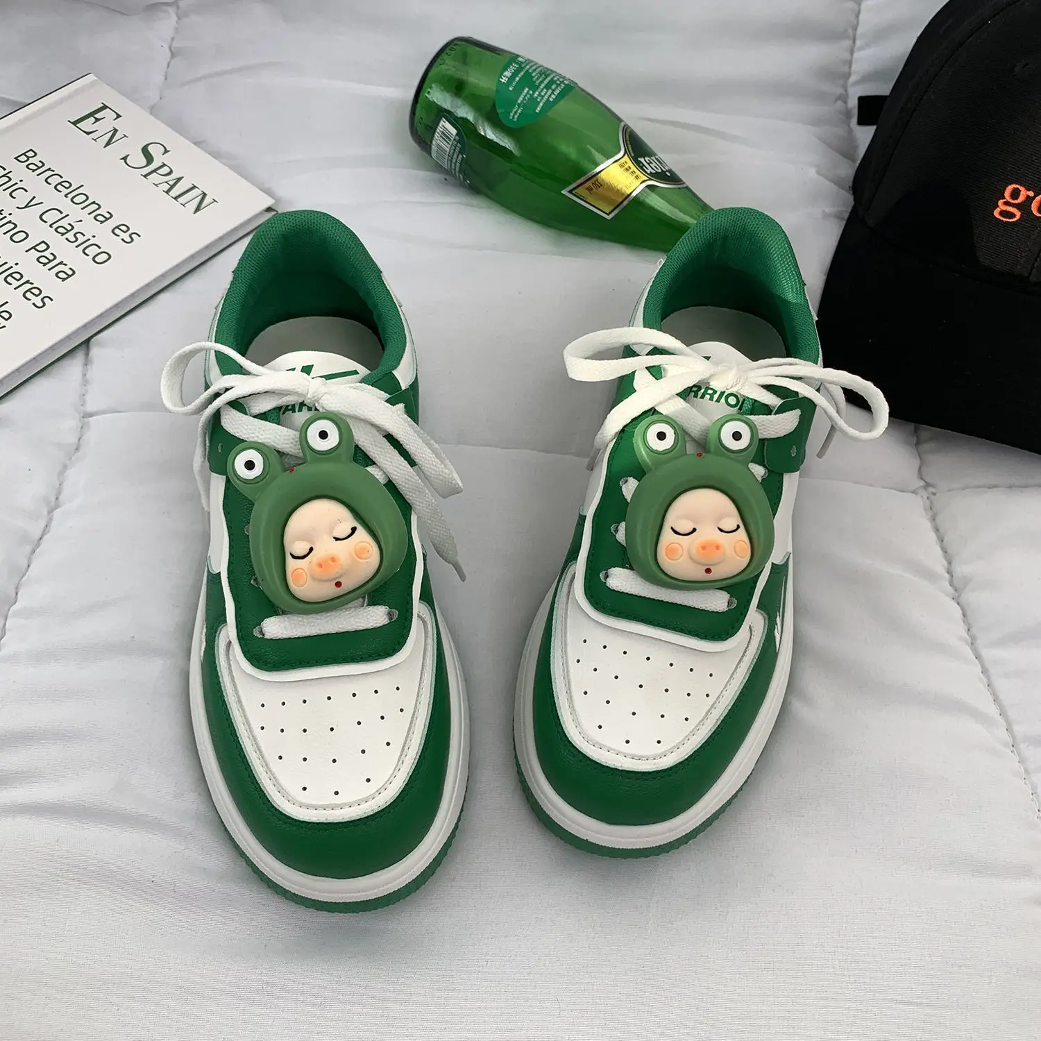 

Girl Student Blue Green White Shoes Female 2022 New Wild Korean Casual Board Shoes Female Tide Sports Women's Shoes