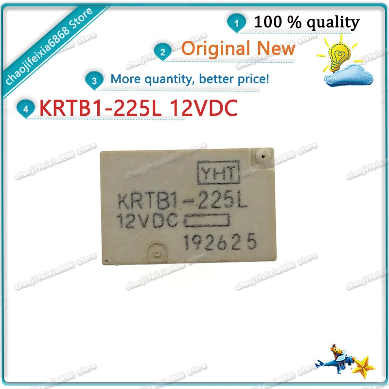 1 шт./лот! Реле электромагнитной мощности 12 В постоянного тока KRTB1 225L 5 контактов