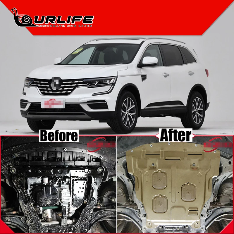 

Защитная крышка шасси двигателя для Renault Koleos Samsung QM5 QM6 2009-2021, марганцевая сталь, пластиковые аксессуары