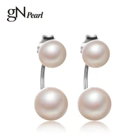high quality pearl earring for women white natural freshwater pearl 925 sterling silver stud earrings fine jewelry best gift new