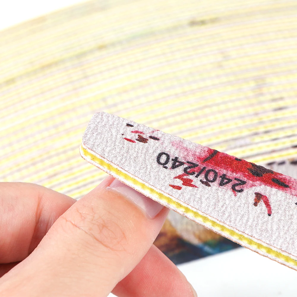 6 шт./лот профессиональные пилки для ногтей полулунообразный шлифовальный