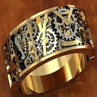 Кольцо в стиле хип-хоп панк для мужчин и женщин, стильное ювелирное изделие со сложным дизайном из металла, аксессуар для экспозиции будущего