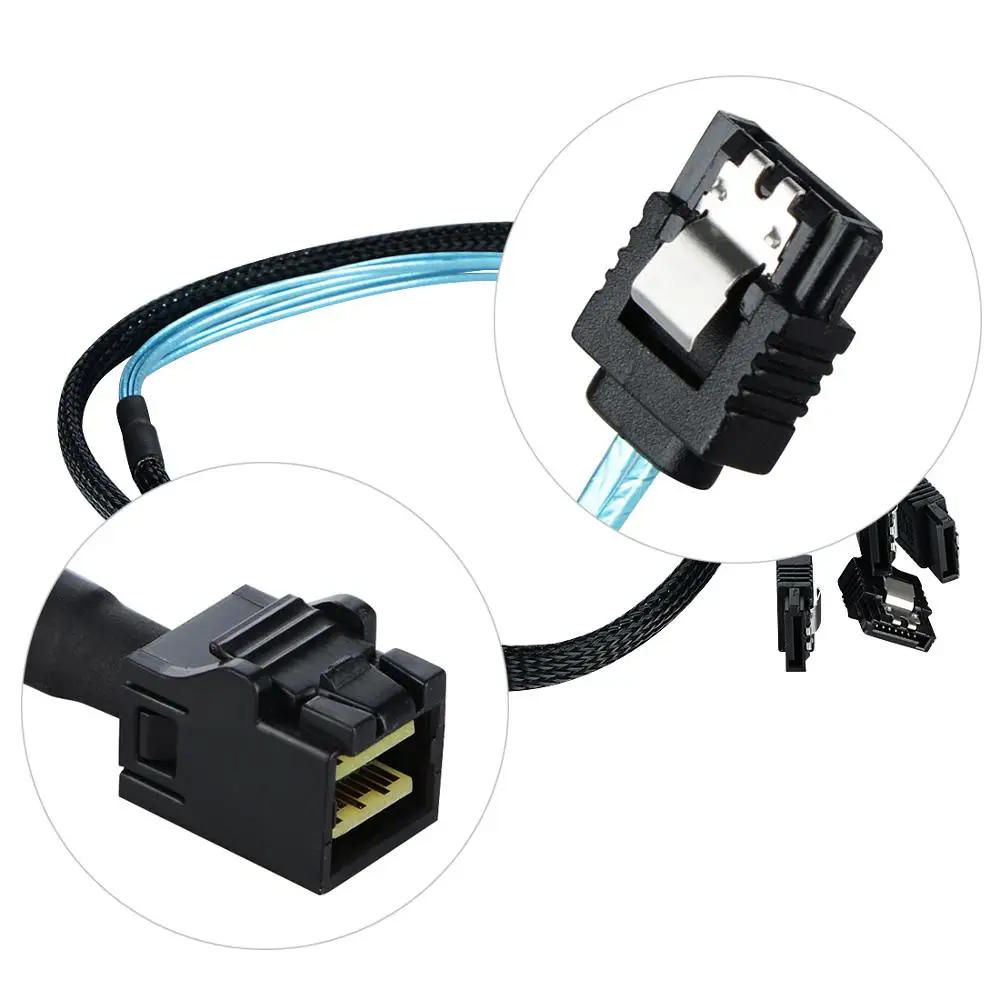 Внутренний кабель HD Mini SAS (SFF-8643 хоста)-4 SATA (целевой) жесткого диска | Компьютеры и
