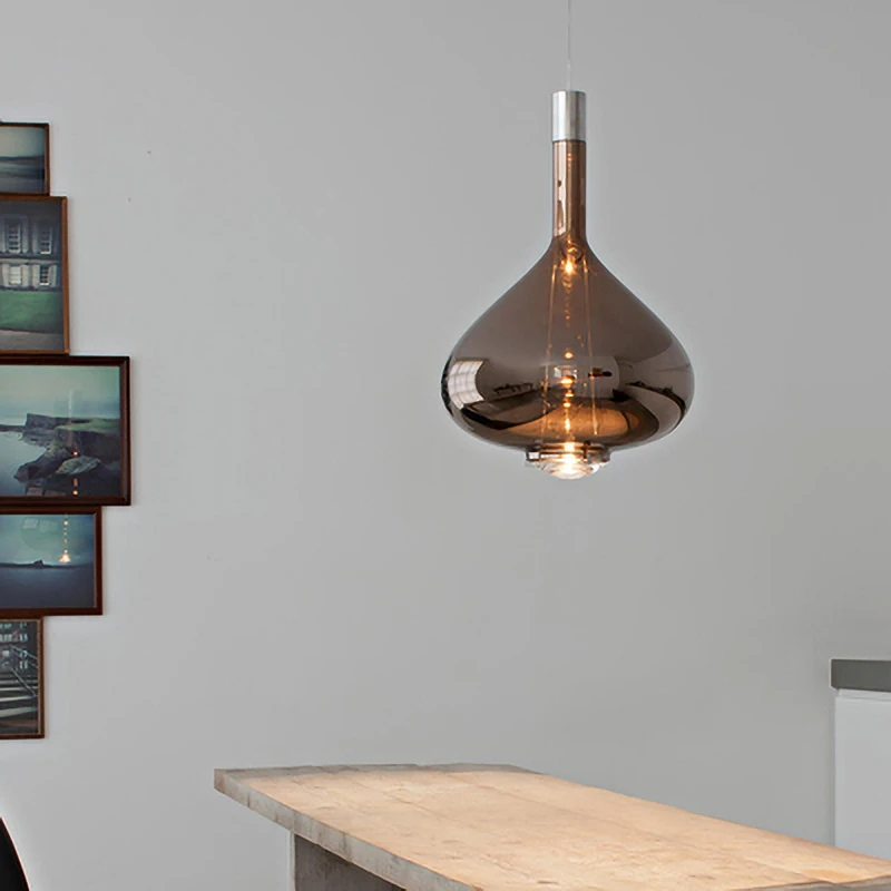 Economici Lampade A Sospensione A LED A Risparmio Energetico Nordiche Postmoderne Lampada A Sospensione In Vetro Di Arte Creativa Semplice Per Bar Camera Da Letto Soggiorno Sala Da Pranzo