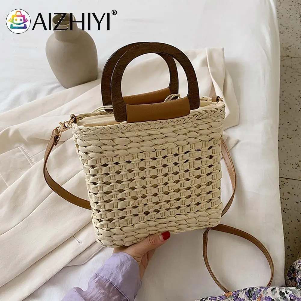 

Модная женская летняя плетеная сумка-мессенджер через плечо из искусственной кожи с вырезами, повседневные дамские сумочки на шнурке, коше...