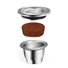 Многоразовый фильтр для кофе, Набор чашек для эспрессо из нержавеющей стали, кофеварка для машины Nespresso, многоразовый фильтр, кофейные капсулы