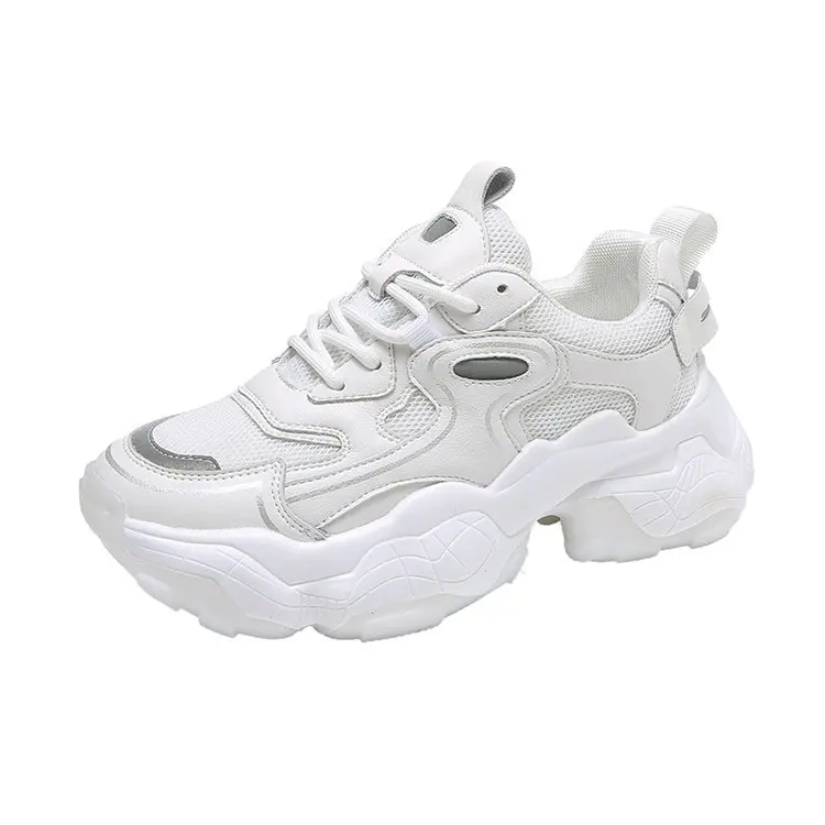 

Женские кроссовки на массивной подошве, белые, черные или осенние кроссовки, увеличивающие рост, новинка 2021