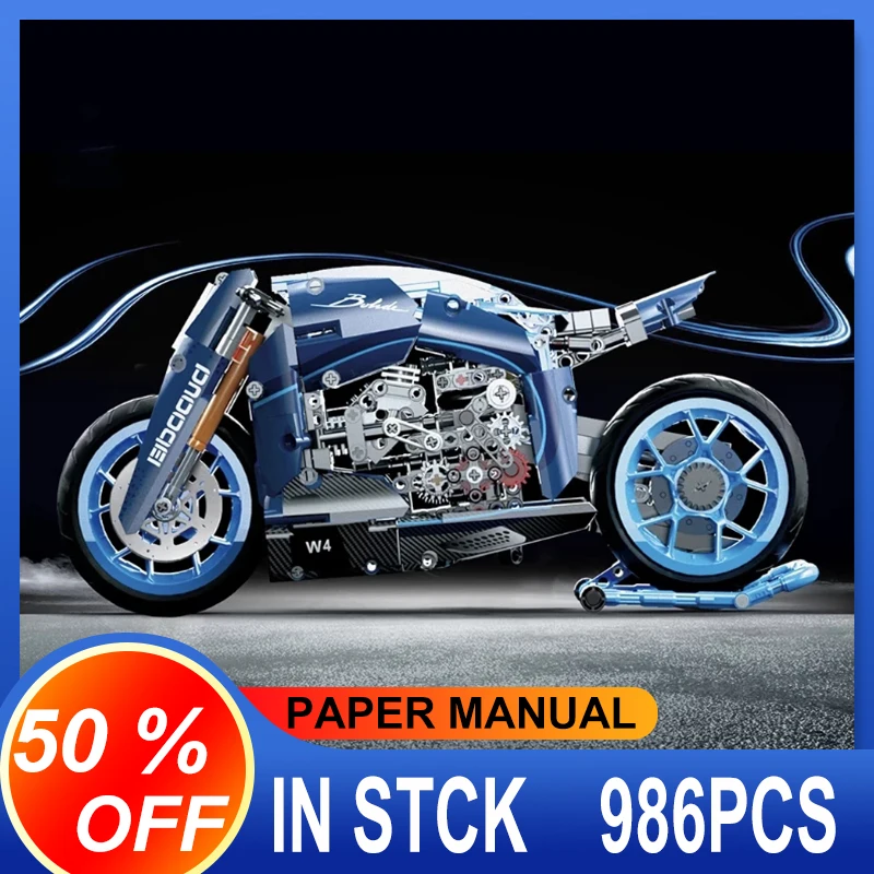 

New MOC Famous Motorcycle Model Building Blocks Education Diy Assembly Bricks Set Toys Brithday Gifts for Children