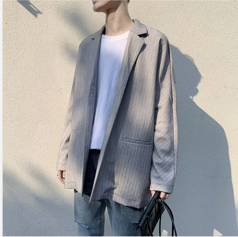 Hongkong Autumn Men Blazer Black Oversized Blazer Masculino Yuppie Style Men Blazer hombre
