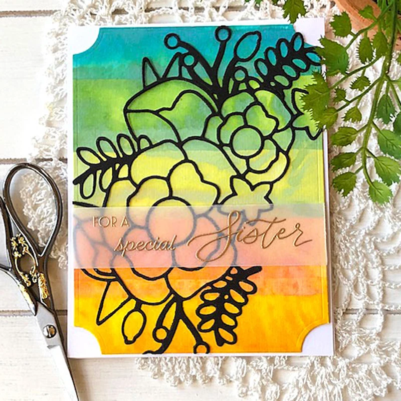 

JC Blooming Flowers Petal Leaves Metal Cutting Dies for Scrapbooking Die Cut Card Make Stencil Craft Folder Model Album Decor