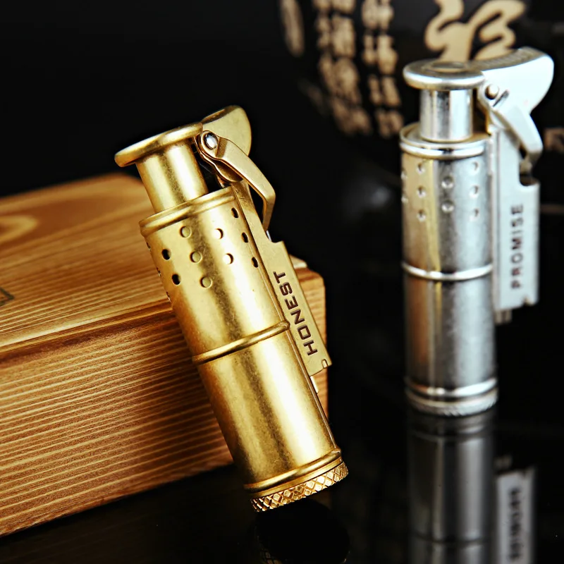

Pure copper lighter windproof kerosene personalized lighter retro creative portable men's gift golden premium lighter