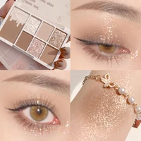 7 colors matte glitter eyeshadow palette diamond nude shimmer eyeshadow pigment waterproof eye shadow cosmetics makeup palette