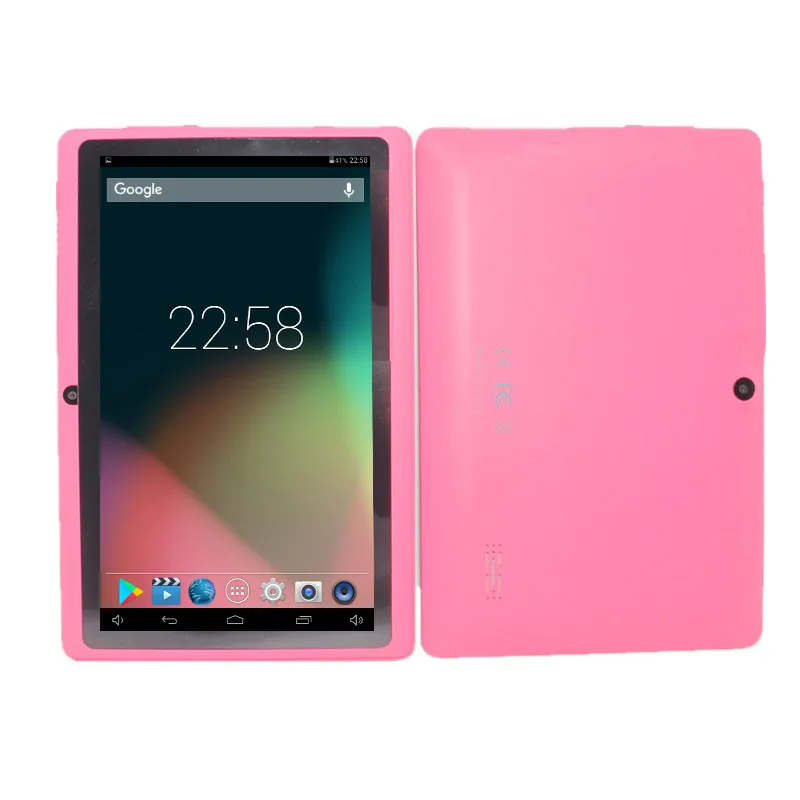 Q88 PRO 7 дюймов Allwinner A33 четырехъядерный планшет 512 МБ + 8 Гб Дешевые Android 4 Детские