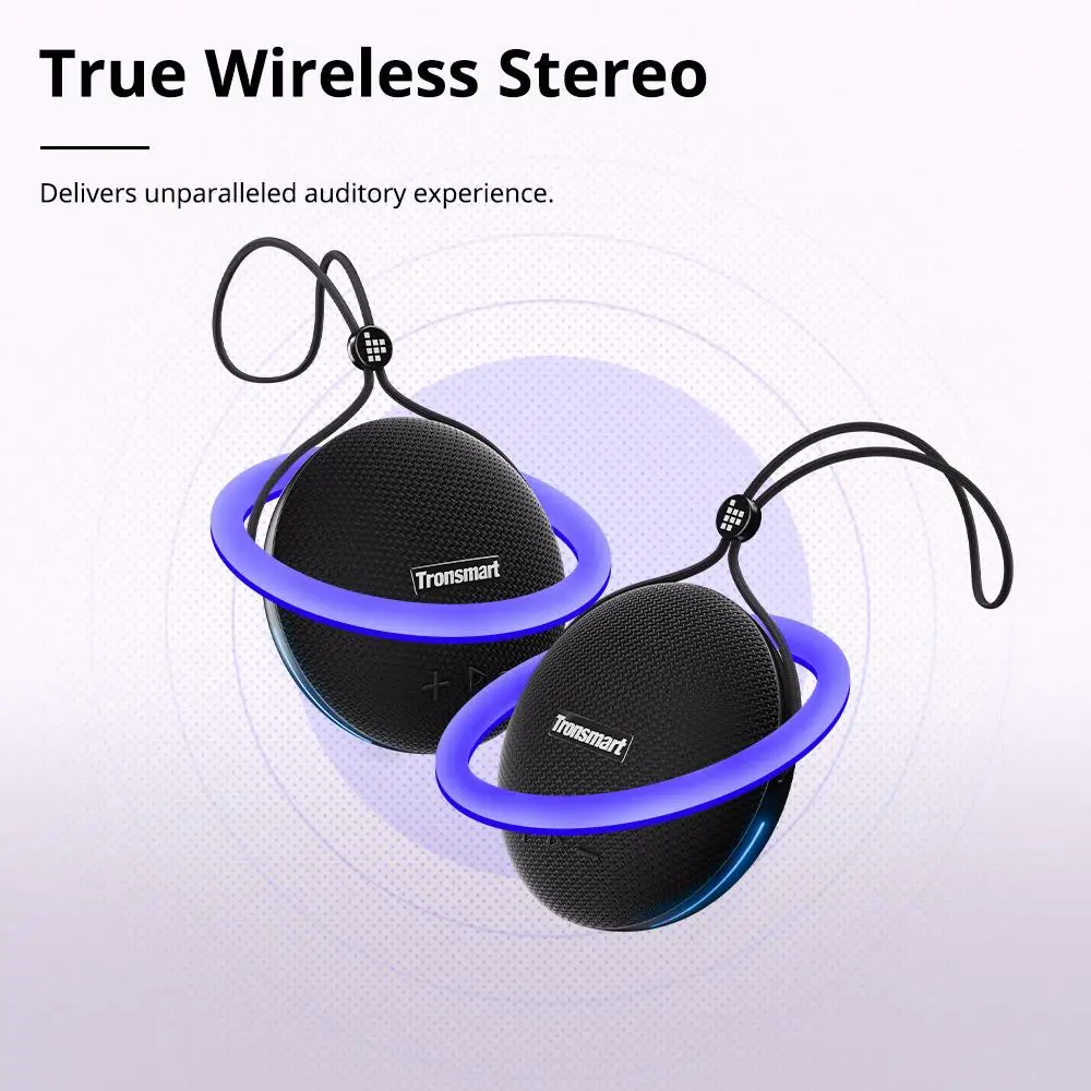 Tronsmart Splash 1 LED 15W Bluetooth Speaker IPX7 SoundPulse Portable True Wireless Stereo Connection 24H Playtime | Электроника