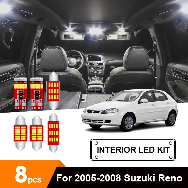 8 x белый синий без ошибок СВЕТОДИОДНЫЙ Автомобильный номерной знак лампы посылка