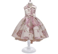 new arrive beading flower princess dress for children vintage costume dress feast princess dress for baby girls